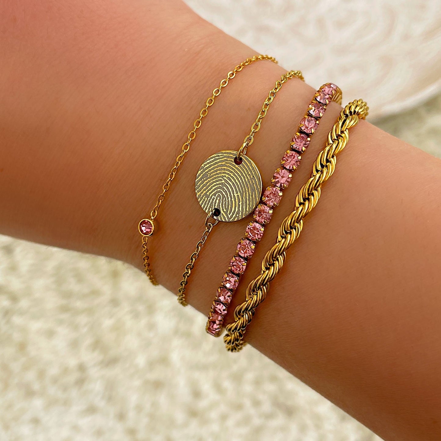 Geboortesteen Armband – Verstelbare Armband van Verguld 925 Sterling Zilver in Goud of Zilver | 12 Symbolische Steenkleuren per Geboortemaand | Luxe Verpakking