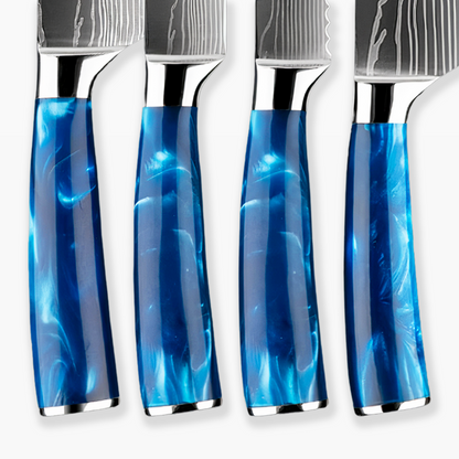 Damast Keukenmessen Set 67-Laags – Professionele Messen van Hoogwaardig Staal, Extreem Scherp & Duurzaam