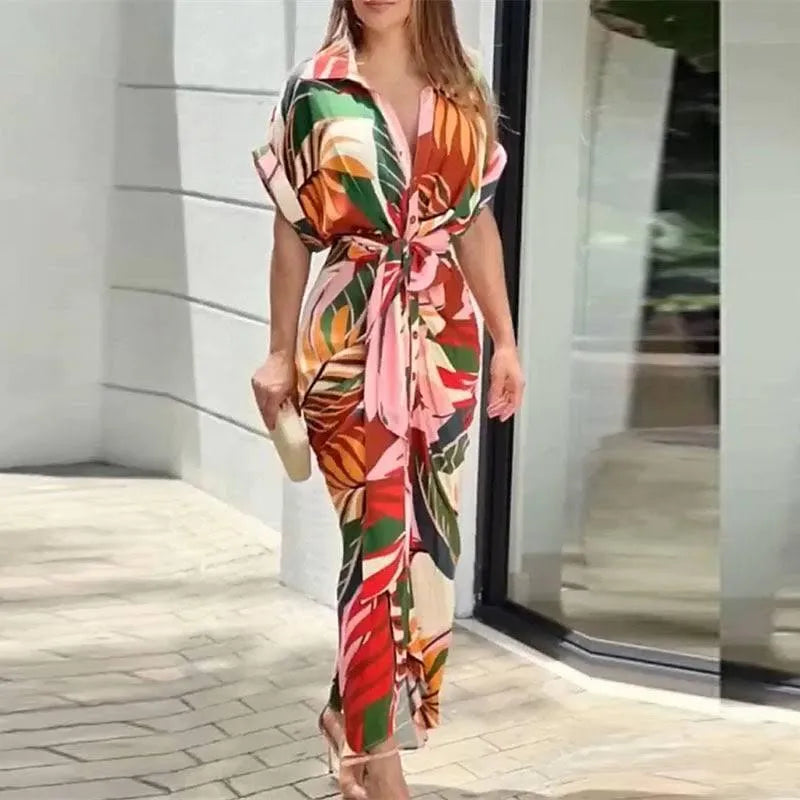 Emma | Elegante Losvallende Damesjurk met Strikdetail 3