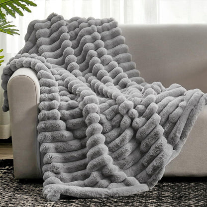 Fleece plaid – Superzachte ribdeken, warm & ademend, 150x200 of 200x230 cm