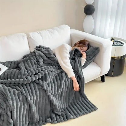 Fleece plaid – Superzachte ribdeken, warm & ademend, 150x200 of 200x230 cm