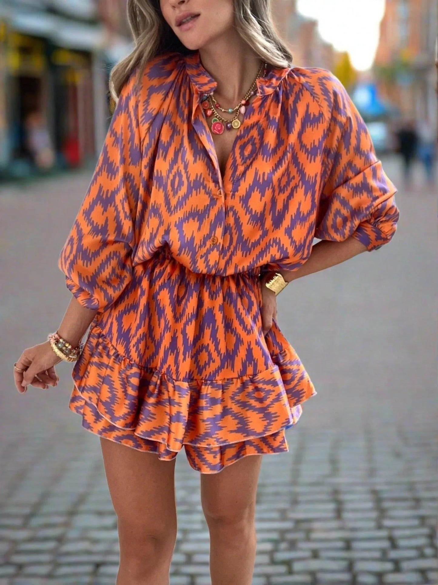 Emma | Vivid Kleuren Blouse en Shorts Set 5