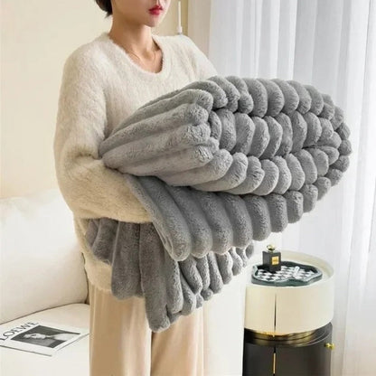 Fleece plaid – Superzachte ribdeken, warm & ademend, 150x200 of 200x230 cm