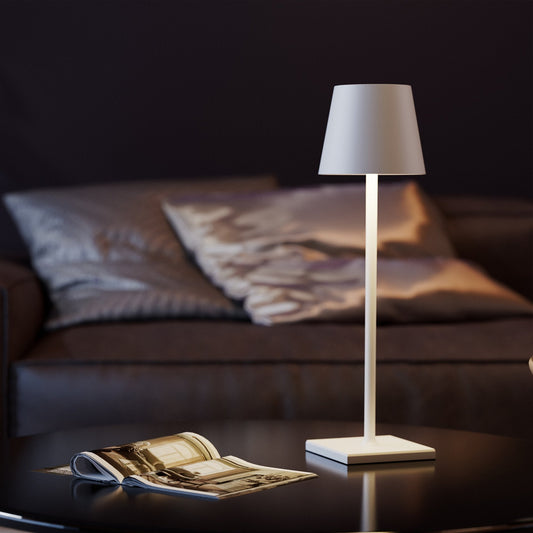 Draadloze LED Tafellamp – Dimbare Designlamp met Touchbediening, Oplaadbare Aluminium Lamp met Warm & Helder Licht, Modern Scandinavisch Ontwerp