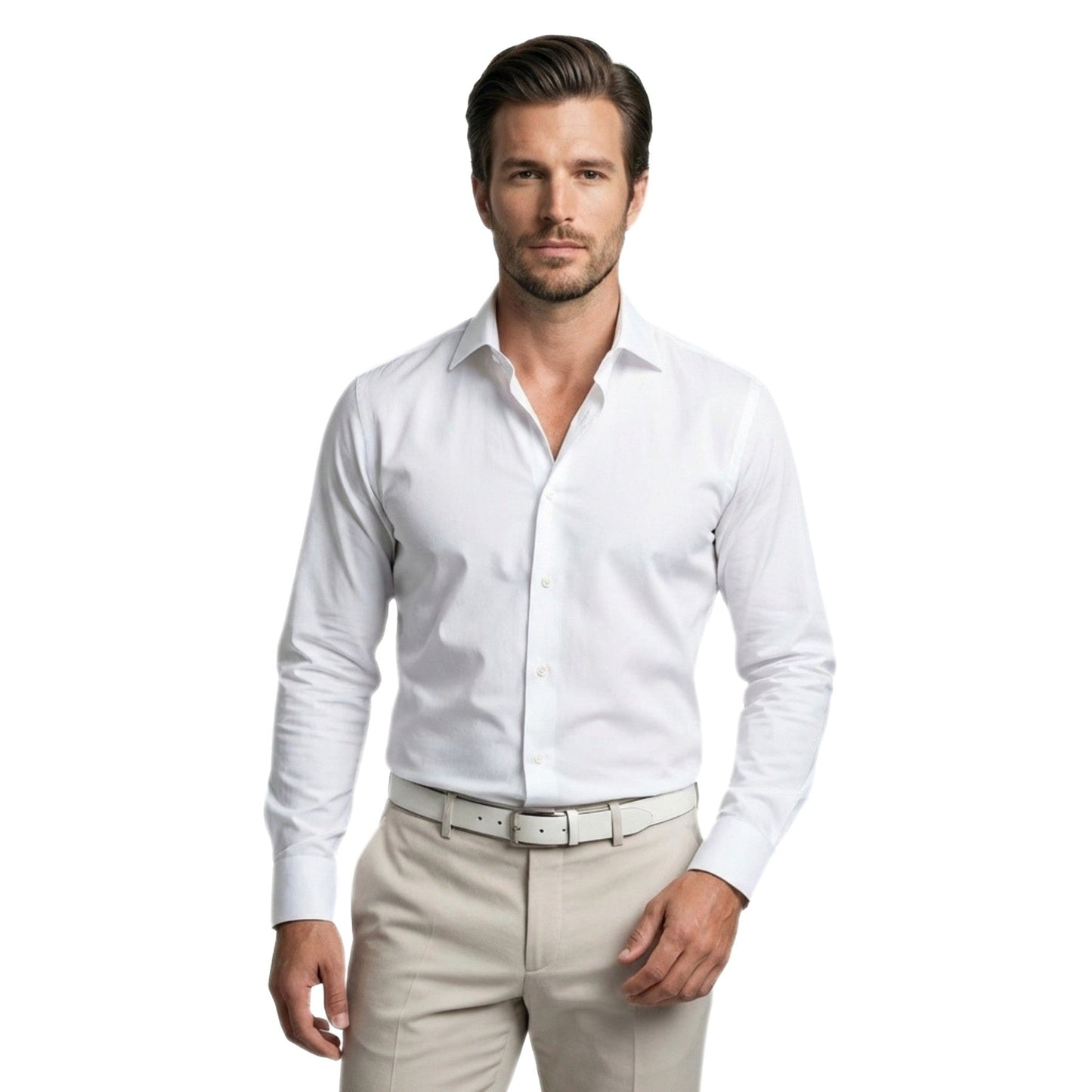 Heren overhemd met lange mouwen – Knopen aan de voorkant – Regular Fit
