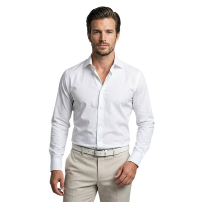 Heren overhemd met lange mouwen – Knopen aan de voorkant – Regular Fit
