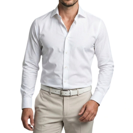 Heren overhemd met lange mouwen – Knopen aan de voorkant – Regular Fit
