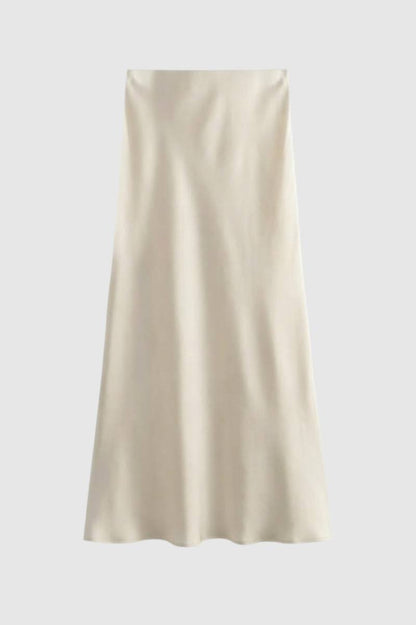 Dames midi rok – hoge taille, A-lijn, vloeiend, dagelijks & chic