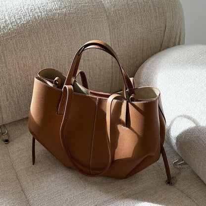 Vintage Leren Handtas – Luxe Dames Tas van Echt Rundleer met Tijdloze Uitstraling