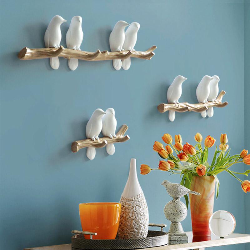 AvianElegance | Charming Decorative Resin Bird Wall Hook 19