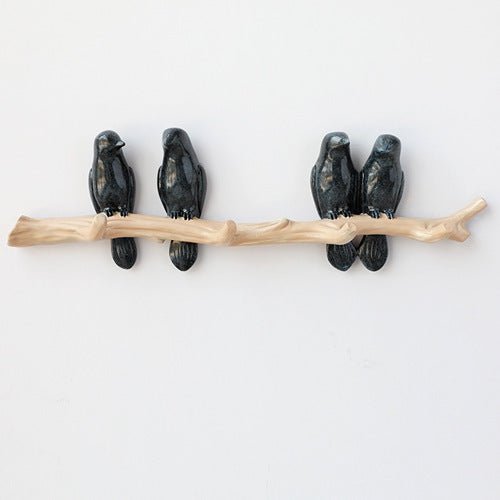 AvianElegance | Charming Decorative Resin Bird Wall Hook 16