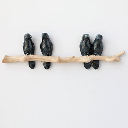 AvianElegance | Charming Decorative Resin Bird Wall Hook 16