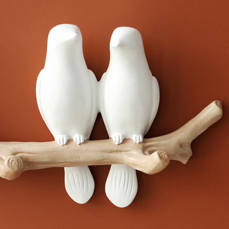 AvianElegance | Charming Decorative Resin Bird Wall Hook 21