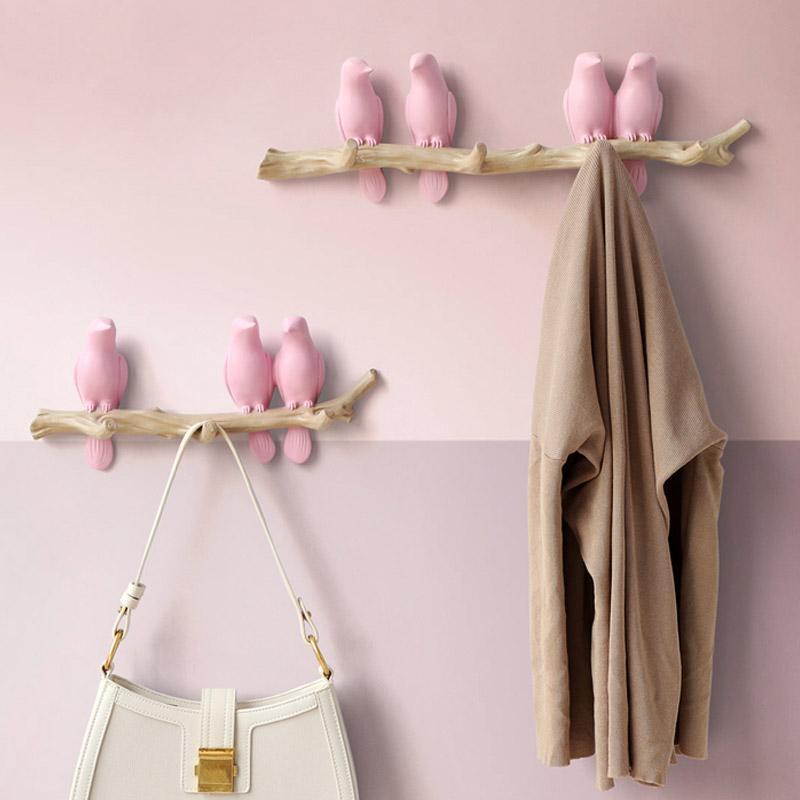 AvianElegance | Charming Decorative Resin Bird Wall Hook 22
