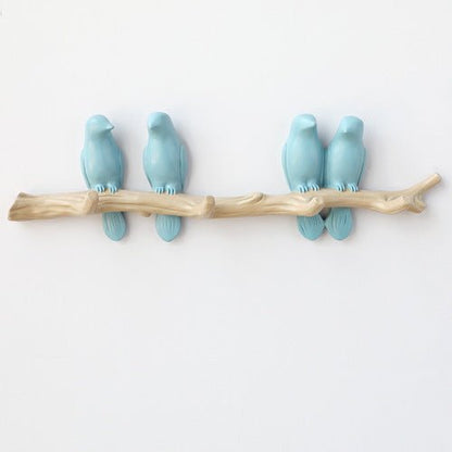 AvianElegance | Charming Decorative Resin Bird Wall Hook 12