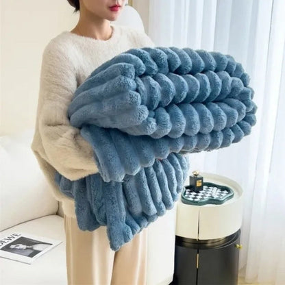 Fleece plaid – Superzachte ribdeken, warm & ademend, 150x200 of 200x230 cm