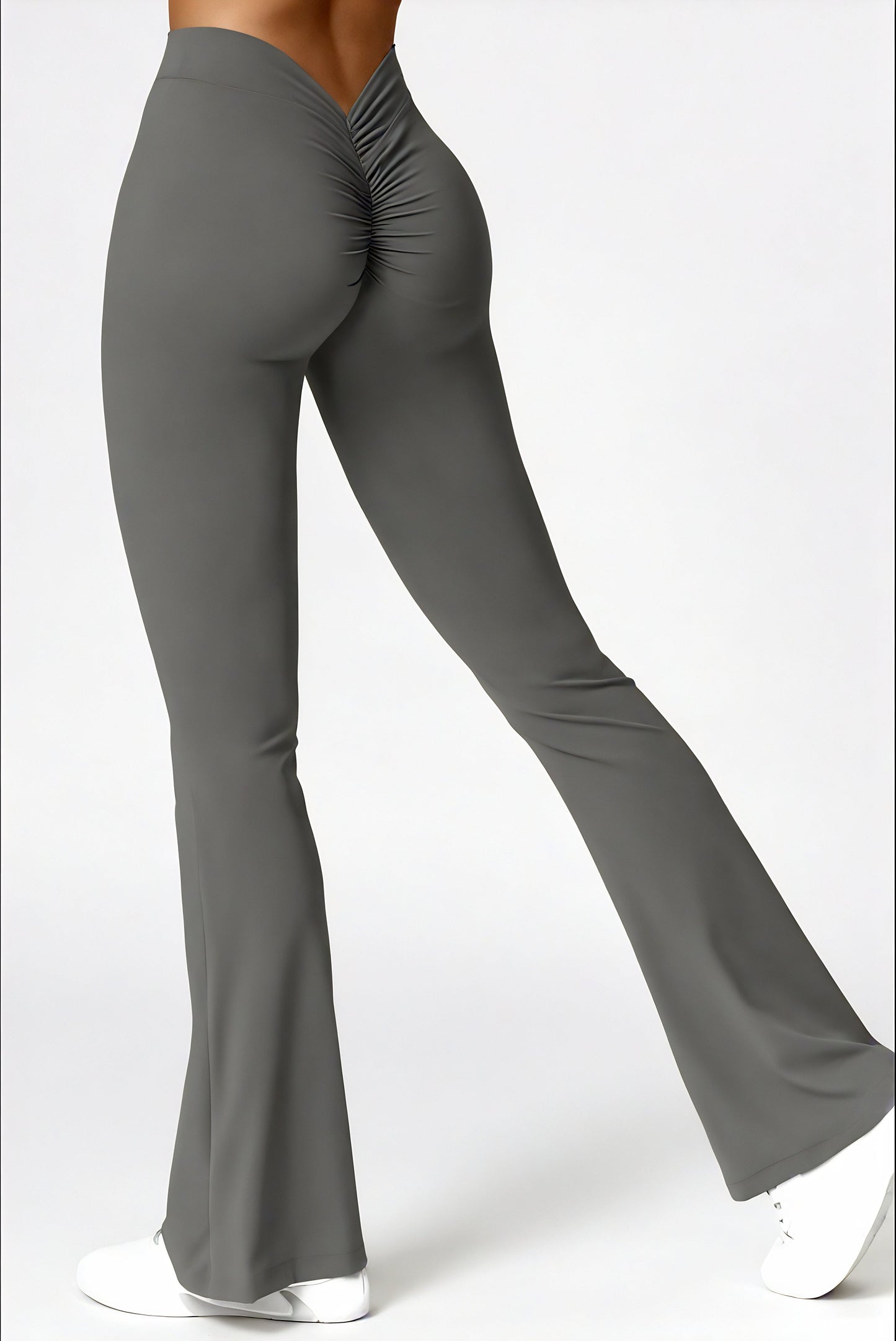 Dames set – flare legging en twist crop top, stretch en comfortabel