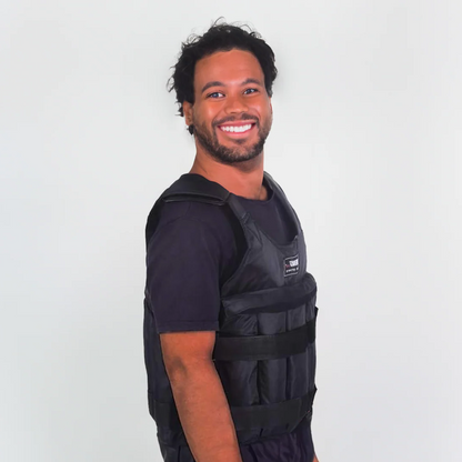 Verstelbaar Weighted Vest tot 50 kg – Trainingsvest met Gewicht voor Krachttraining & Conditie | Oxford Stof – Zwart