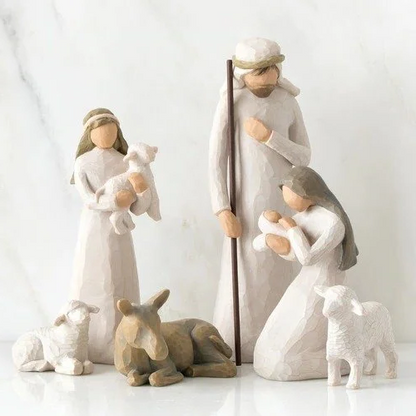 20-delige Kerststal Set – Handgemaakte Houten Stal met Figuurtjes | Kerstdecoratie Religieus & Klassiek