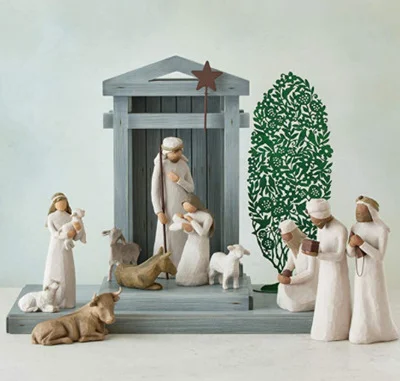20-delige Kerststal Set – Handgemaakte Houten Stal met Figuurtjes | Kerstdecoratie Religieus & Klassiek