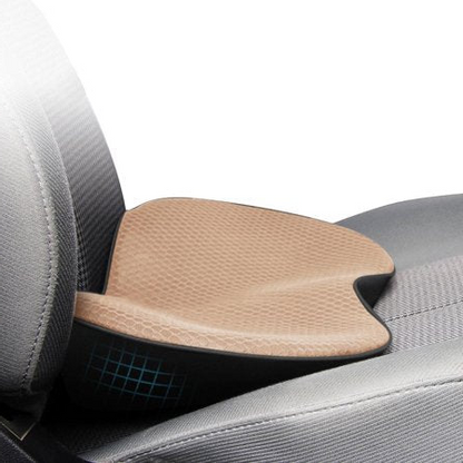 Autostoelverhoger met Memory Foam – Zitkussen van 9 cm Hoog voor Kleinere Bestuurders | Ergonomisch & Ademend – Zwart, Rood, Beige of Bruin