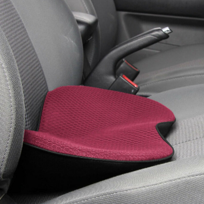 Autostoelverhoger met Memory Foam – Zitkussen van 9 cm Hoog voor Kleinere Bestuurders | Ergonomisch & Ademend – Zwart, Rood, Beige of Bruin