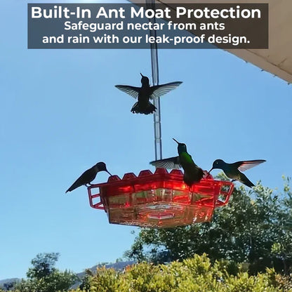 Antproof Hummingbird Voeder – 30 Bijenwerende Openingen, UV-Bestendig & Met Antimoat | 350 ml