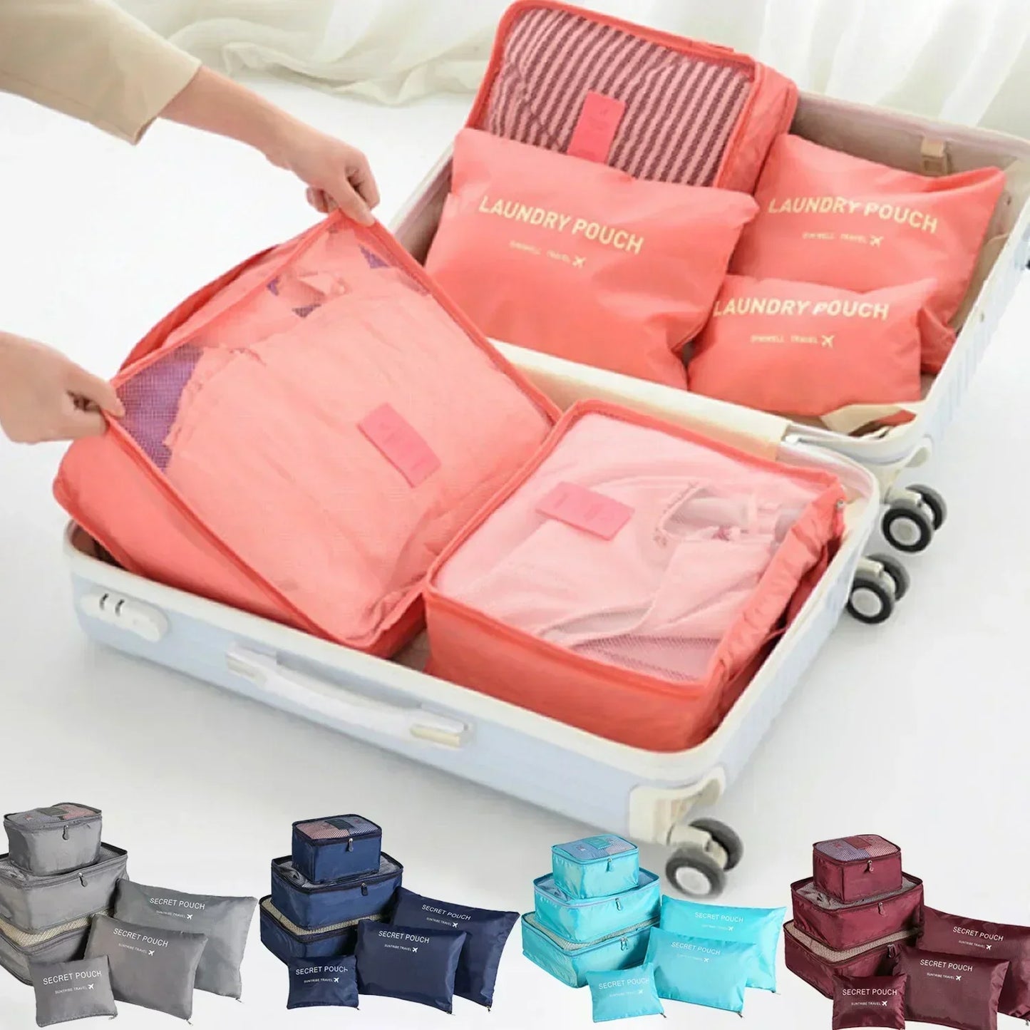 Cendura | Luxe Waterdichte Koffer Organizer Set voor Reizen 6