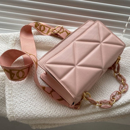 Dames handtas – gewatteerd, met kettingriem, crossbody, stijlvol