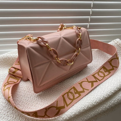 Dames handtas – gewatteerd, met kettingriem, crossbody, stijlvol