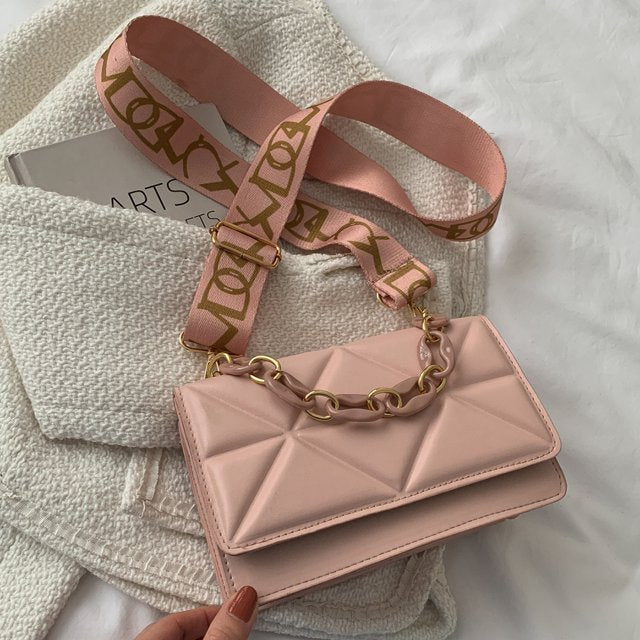 Dames handtas – gewatteerd, met kettingriem, crossbody, stijlvol