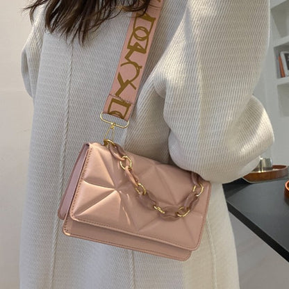 Dames handtas – gewatteerd, met kettingriem, crossbody, stijlvol