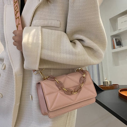 Dames handtas – gewatteerd, met kettingriem, crossbody, stijlvol