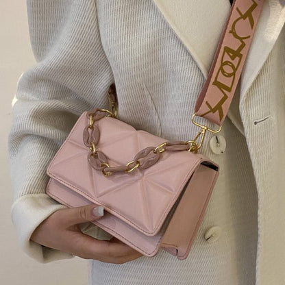 Dames handtas – gewatteerd, met kettingriem, crossbody, stijlvol