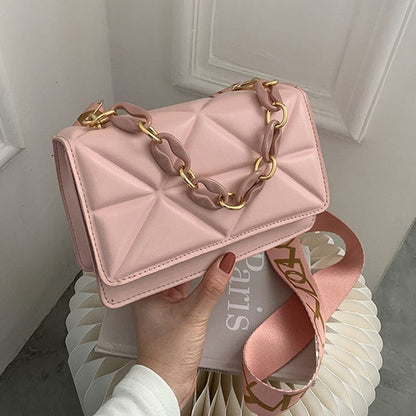 Dames handtas – gewatteerd, met kettingriem, crossbody, stijlvol