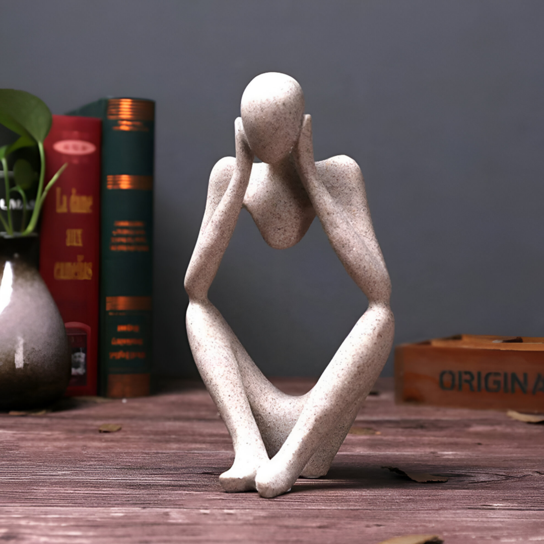 Abstrakte Sculptuur "De Denker" – Tijdloze Elegantie voor jouw Interieur