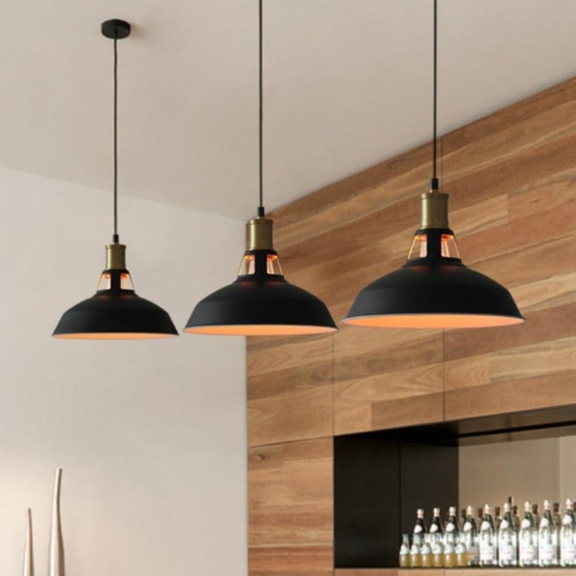 Noirlo Vintage Metalen Hanglamp – Verstelbare Industriële Lamp met Zwart of Wit Design
