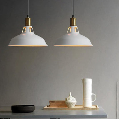 Noirlo Vintage Metalen Hanglamp – Verstelbare Industriële Lamp met Zwart of Wit Design