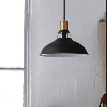 Noirlo Vintage Metalen Hanglamp – Verstelbare Industriële Lamp met Zwart of Wit Design