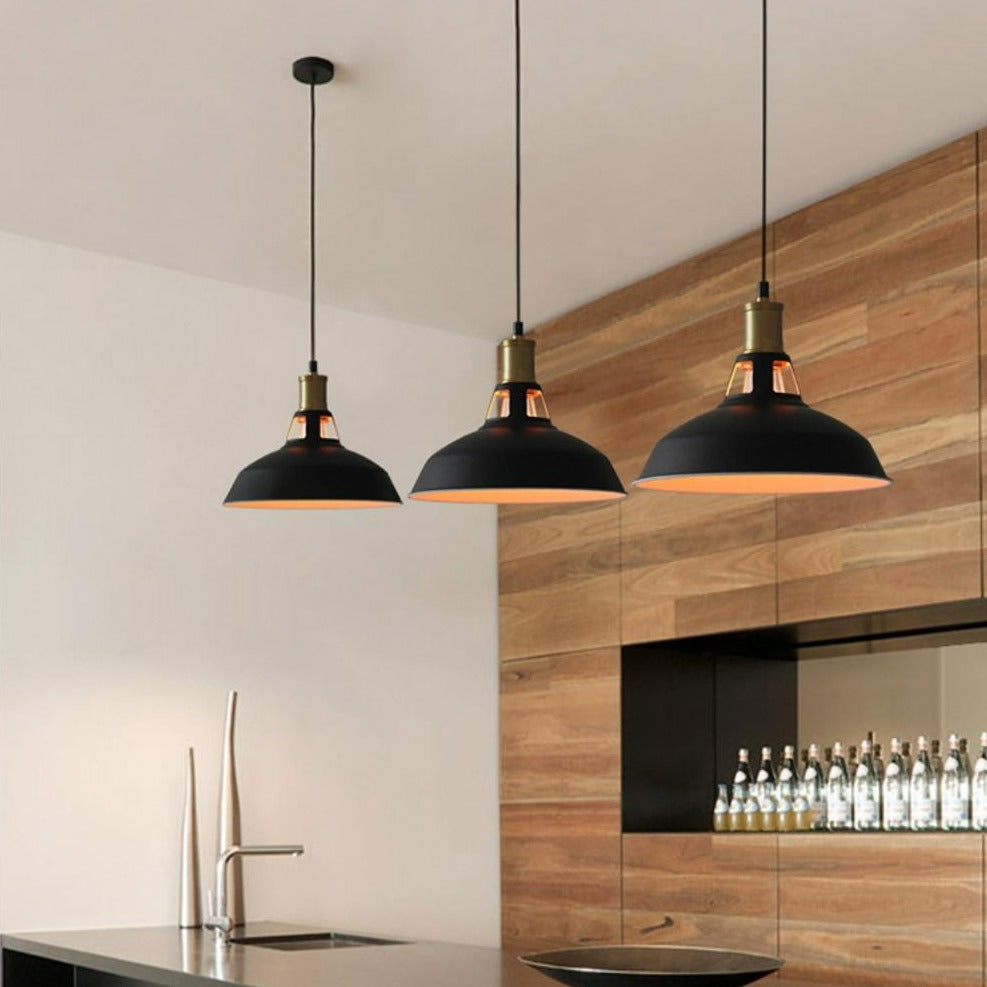 Noirlo Vintage Metalen Hanglamp – Verstelbare Industriële Lamp met Zwart of Wit Design
