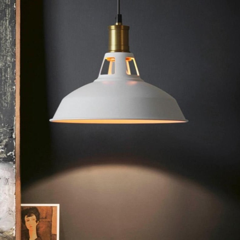 Noirlo Vintage Metalen Hanglamp – Verstelbare Industriële Lamp met Zwart of Wit Design