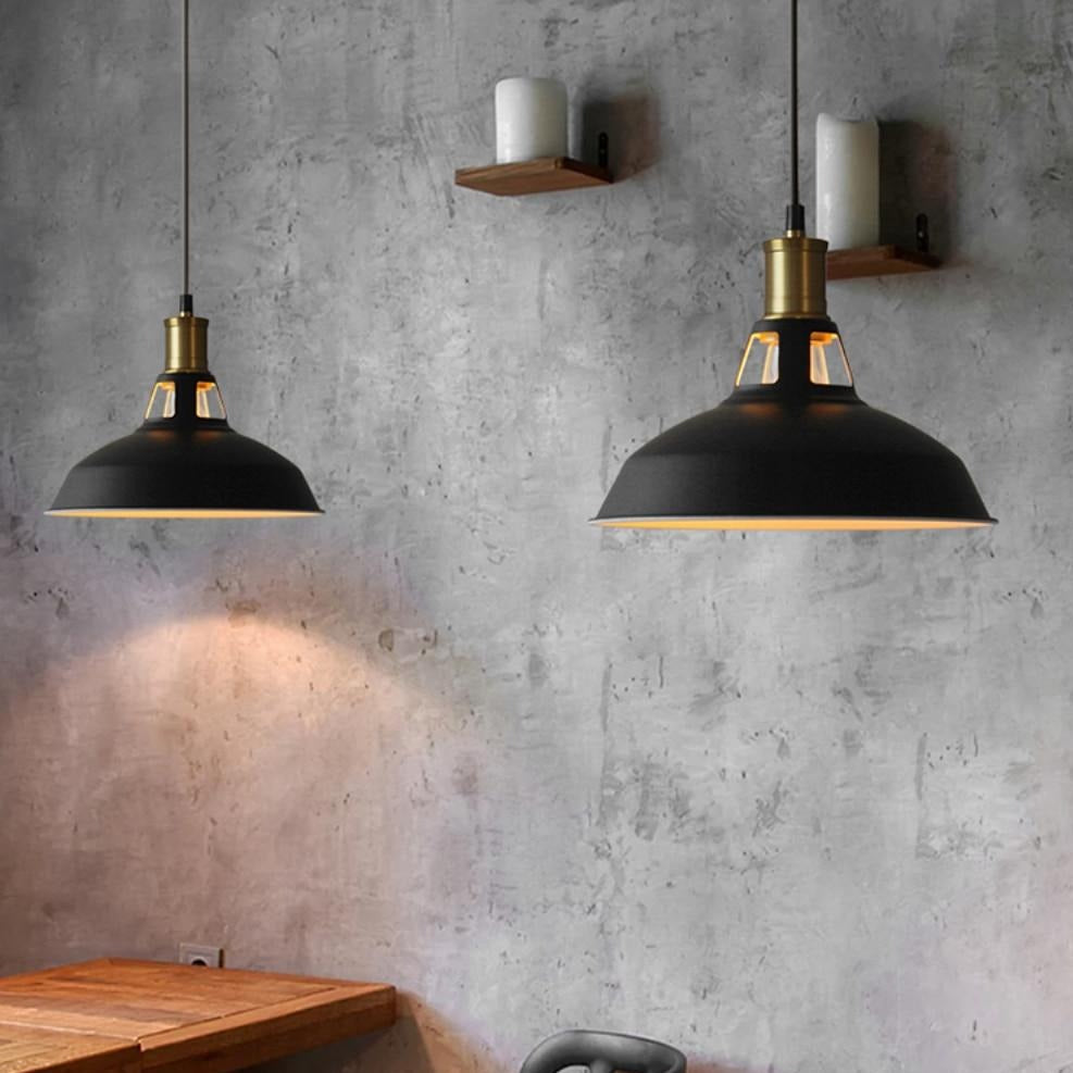 Noirlo Vintage Metalen Hanglamp – Verstelbare Industriële Lamp met Zwart of Wit Design