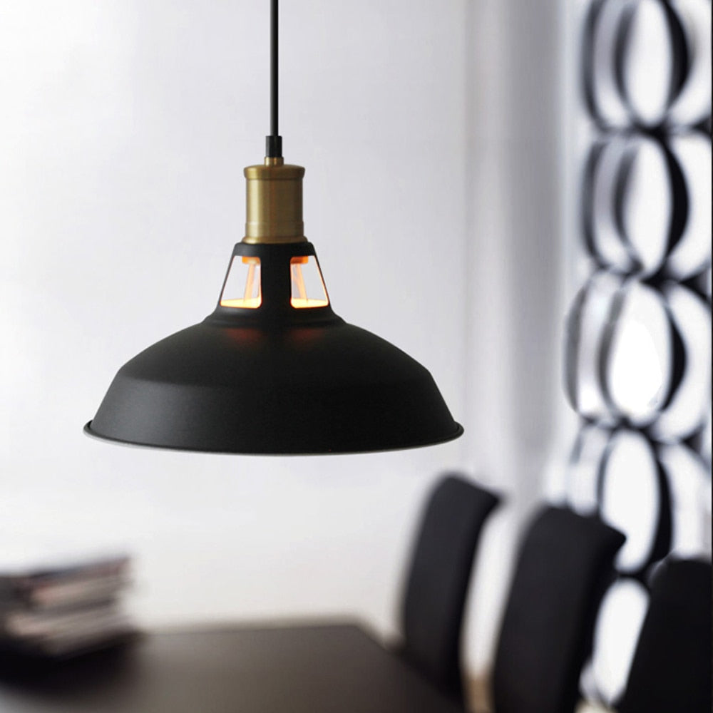 Noirlo Vintage Metalen Hanglamp – Verstelbare Industriële Lamp met Zwart of Wit Design
