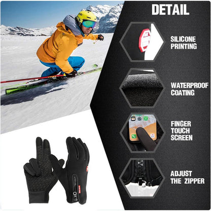 Thermische Winterhandschoenen met Antislip Grip – Warme Fleece Binnenvoering voor Fietsen, Hardlopen & Wintersport | Unisex – Maat S t/m XL