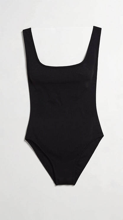 Geribbelde lichaamsvormende bodysuit voor een strak silhouet