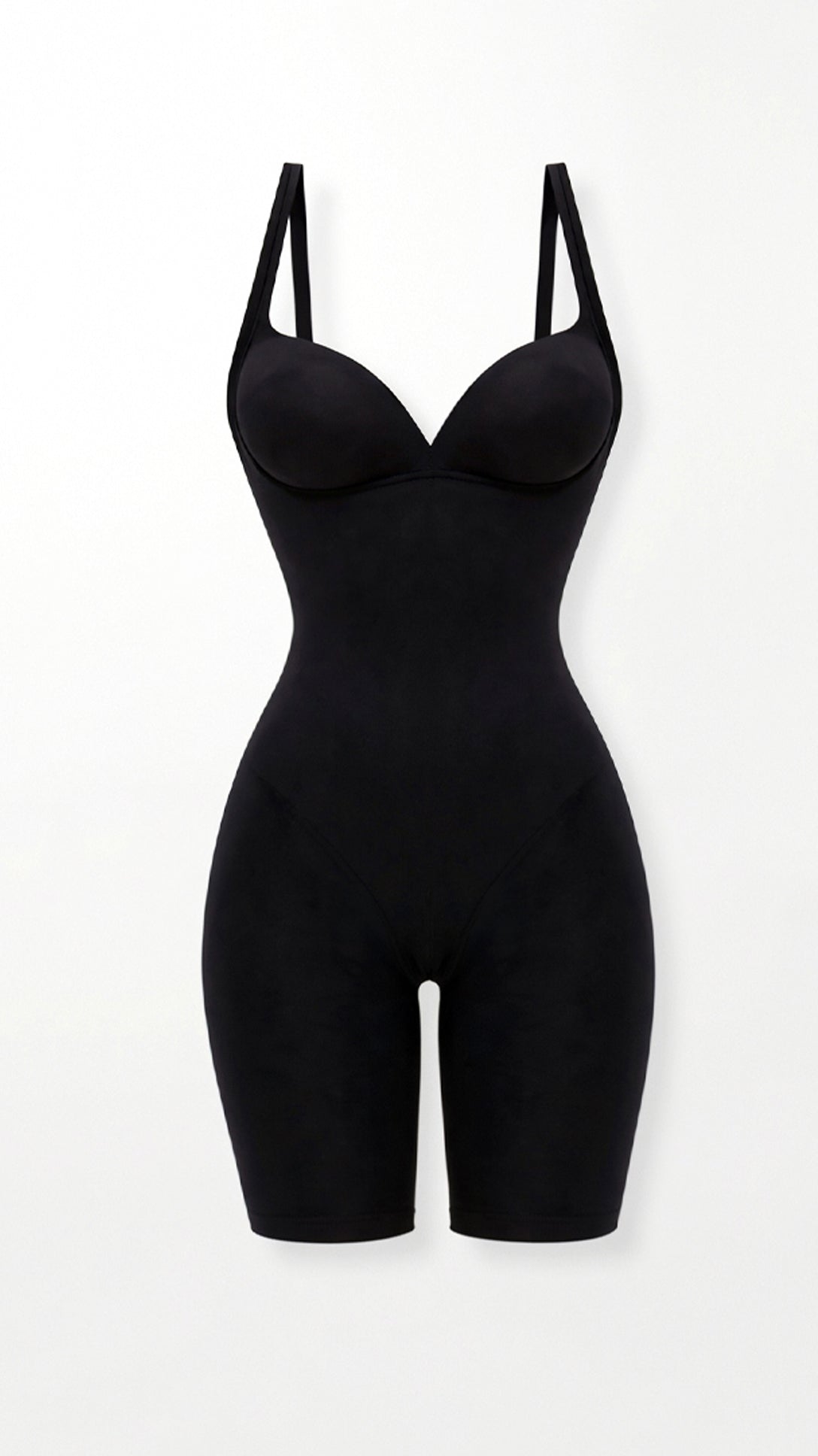 Naadloze open-borst bodysuit met billenliftend effect voor een strak silhouet
