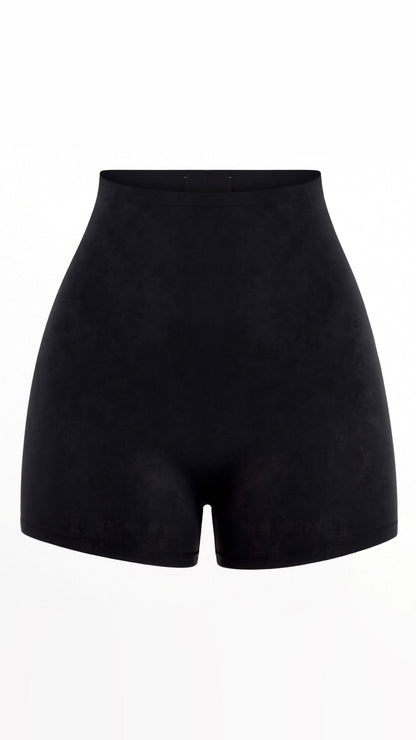 Naadloze knielange shorts met hoge taille