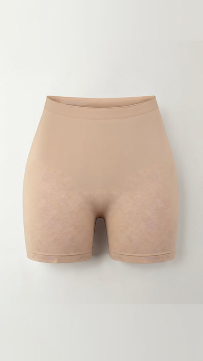 Naadloze knielange shorts met hoge taille