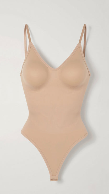 Naadloze bodysuit met lage rug en tanga-kruis - ultra-gladde, nauwelijks merkbare pasvorm
