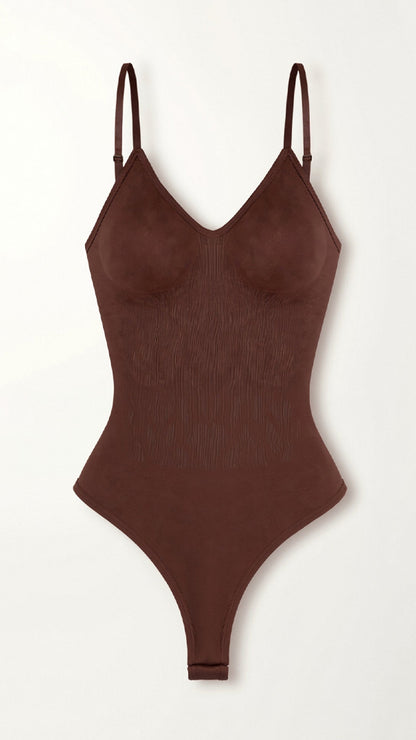 Naadloze bodysuit met lage rug en tanga-kruis - ultra-gladde, nauwelijks merkbare pasvorm